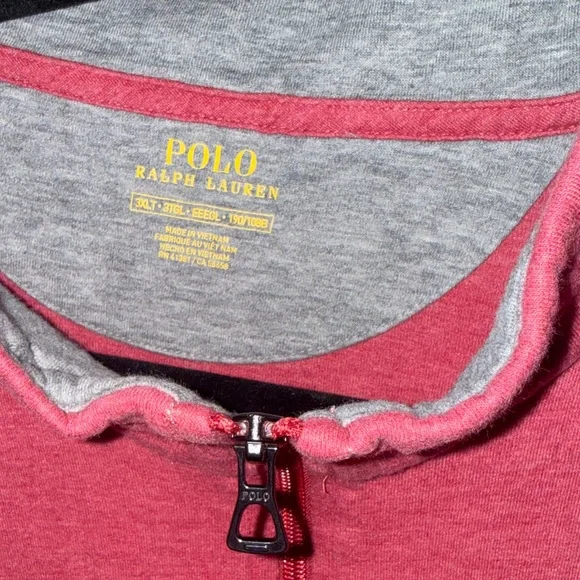 Polo Ralph Lauren Red Quarter Zip Pullover 3XLT - Picture 4 of 4